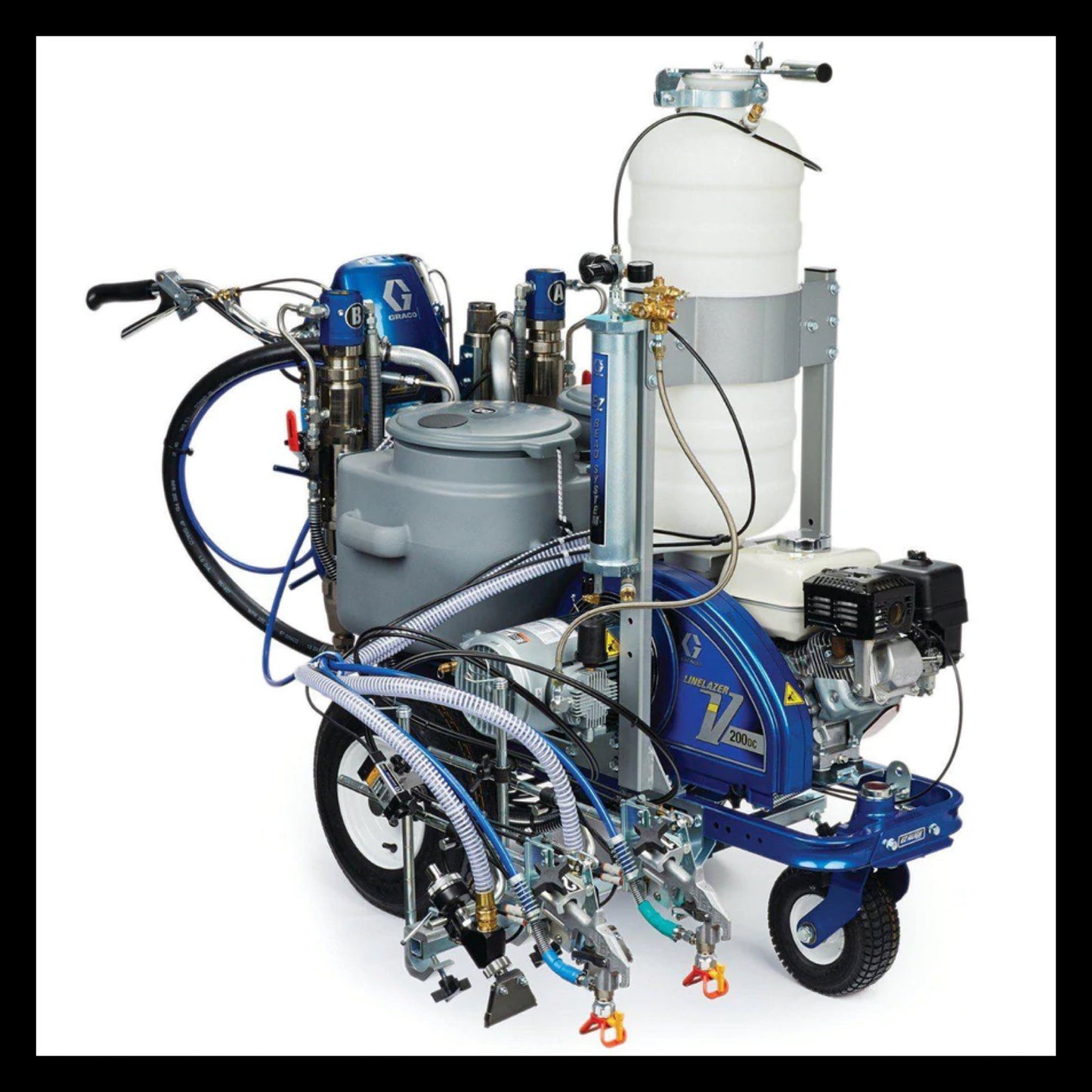 Graco LineLazer V 200DC HP Reflective Series Airless Line Striper w/ 1 Auto Guns & 1 Tank